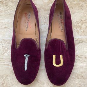 Men's Stubbs and Wootton velvet screw u slippers